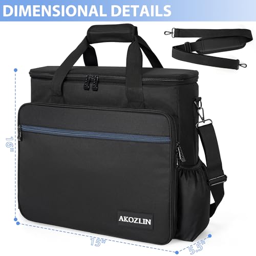 AKOZLIN Padded Mixer Gig Bag Protector DJ Controller Travel Shoulder Bag Case 16"X15"X5.5" Fit for RODECaster Pro II, TC Helicon GOXLR, MG10XU 10-Input Stereo - size: 16"X 5.5"X15"