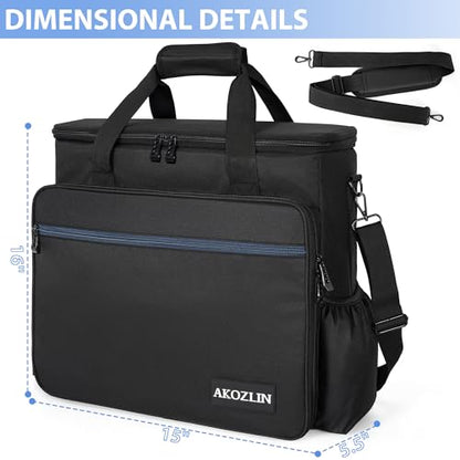 AKOZLIN Padded Mixer Gig Bag Protector DJ Controller Travel Shoulder Bag Case 16"X15"X5.5" Fit for RODECaster Pro II, TC Helicon GOXLR, MG10XU 10-Input Stereo - size: 16"X 5.5"X15"