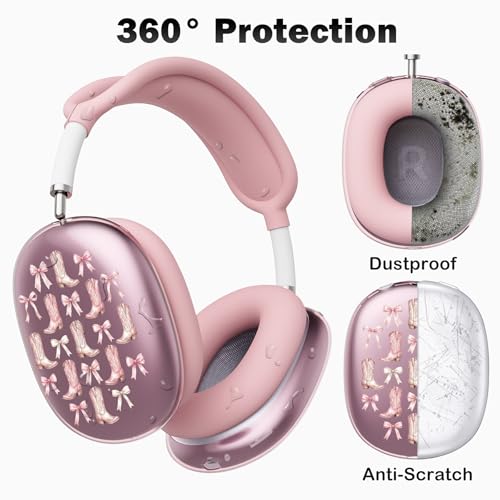 for AirPods Max Headphones Western Ear Covers for AirPods Max 2 - color: Cowgirl B/Pink