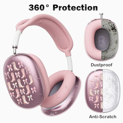 for AirPods Max Headphones Western Ear Covers for AirPods Max 2 - color: Cowgirl B/Pink