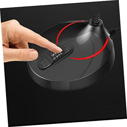 Hemoton Portable Microphone Stand Gooseneck Round Base Desktop Bracket for Online Meetings and Broadcasts Black Version