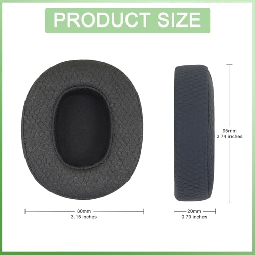 Replacement Earpads for Skullcandy Crusher EVO Headphones,Compatibel Crusher EVO Replacement Ear Pads,Upgraded Ear Covers with Soft Protein Leather,Optimized Noise Isolation Memory Foam (Mesh Fabric) - color: Mesh Fabric
