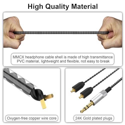 MMCX Cable Compatible with Shure SE215, SE315, SE425, SE535