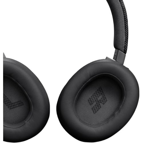 JBL Live 770NC - Wireless Over-Ear Headphones with True Adaptive Noise Cancelling with Smart Ambient, Up to 65 Hours of Battery Life, Comfort-fit Fabric Headband & Carrying Pouch (Black) (Renewed) - color: Black