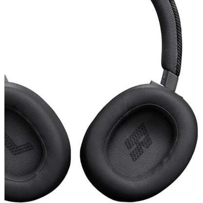 JBL Live 770NC - Wireless Over-Ear Headphones with True Adaptive Noise Cancelling with Smart Ambient, Up to 65 Hours of Battery Life, Comfort-fit Fabric Headband & Carrying Pouch (Black) (Renewed) - color: Black
