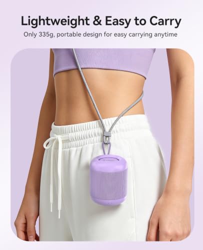 ORICO Portable Bluetooth Speaker, 27H Playtime, IPX5, Wireless, Small | Bluetooth 6.0, TWS Pairing, HiFi Sound, Beach Essentials for Home, Outdoor, Camping and Travel, Purple - BG01