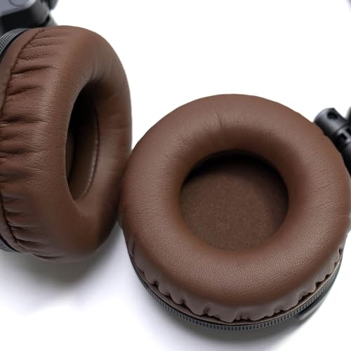 Soft Protein Leather Ear Pads for Pioneer HDJ CUE1 Cue One, HDJ500 DJ Headphone (Brown) - color: Brown