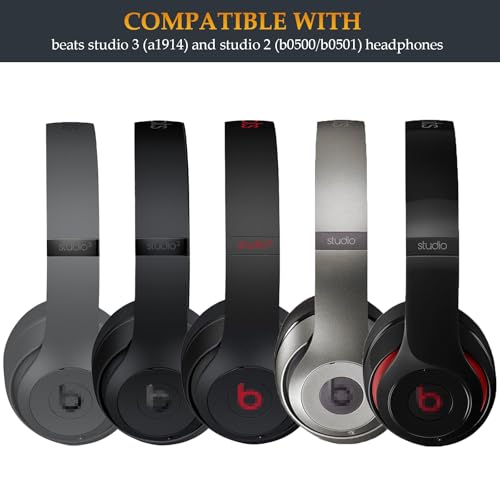 Studio 3 Replacement Hinge as Same as OEM A1914 Replacement Parts Repair Kit Durable Accessories Compatible with Beats by Dre Studio3 (A1914) and Studio Pro (A2924) Wireless Headphones (Black) - color: Black