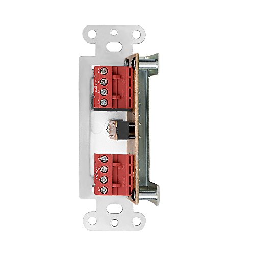 OSD Audio in Wall Speaker Selector A/B Switch, Select from 2X Speaker Pairs White AB12 - size: 100-Watts