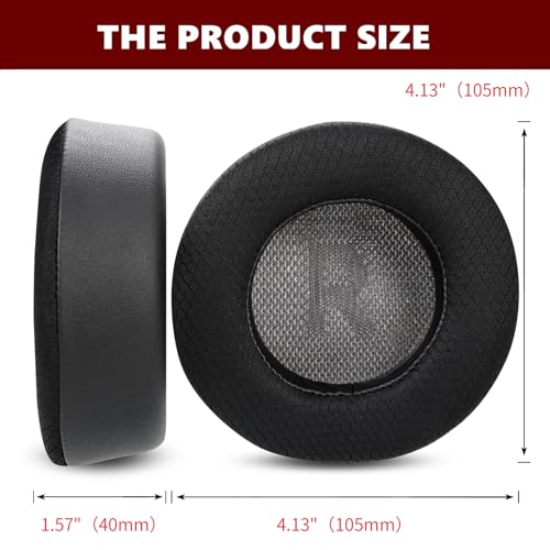 Cooling Gel Ear Pads Replacement Compatible with Corsair Virtuoso MAX Wireless Gaming Headset Mesh Fabric Ear Cushion | Black