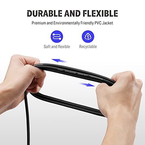 Donner 25ft TRS Cable 1/4” Male Right Angle to 1/4” TRS Male Straight Balanced Stereo Audio Patch Guitar Cable Black Sturdy No Hum - color: Black, size: 25 Feet, style: Right Angle& Straight-TRS Cable