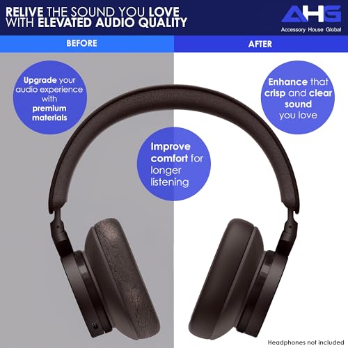 AHG Accessory House Global Upgraded Replacement Beoplay h95 Ear Pads Cushions Compatible with Bang & Olufsen Beoplay H95 Headphones (Brown). Sheepskin Leather/High-Density Foam/Strong Magnet - color: Brown
