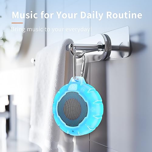 HEYSONG Waterproof Shower Bluetooth Speaker, Durable & Portable with Clear Sound, Ideal for Shower, Pool, Beach & Kayaking – Great Gift for All Ages - color: Transparent