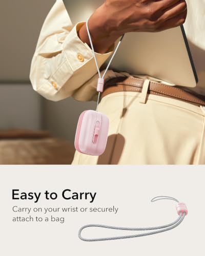 ESR for AirPods Pro 2 Case (2023/2022/2019), Compatible with MagSafe, Pink | Compatible with Airpods Pro (USB-C/Lightning Cable), Magnetic Lid, Full Drop Protection Cover with Lanyard - color: Pink, size: Airpods Pro 2&1 Case