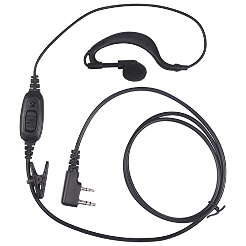 Radio Earpiece 2 Pin G Shape Earhook Headset Compatible with Kenwood Radio