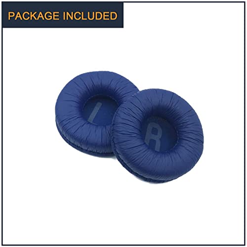 Headphones Replacement Earpads for JBL Tune 600/ T450/ T450BT/ T500BT/ JR300BT/ E35, Ear Pad Replacement Cushions with Protein Leather & Memory Foam - color: Blue