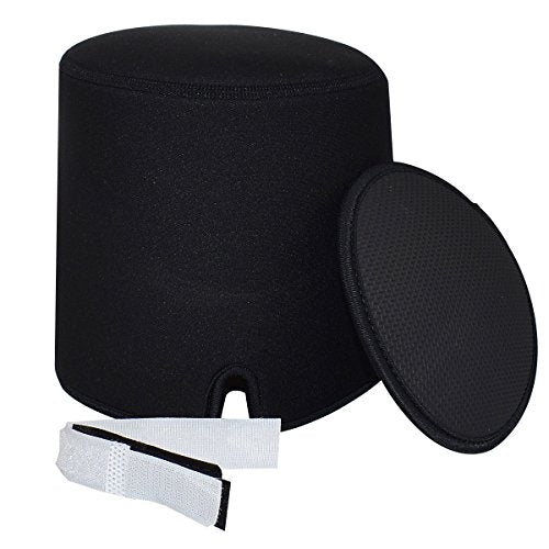 Neoprene Protective Cover Case with Silicone Anti-Slip Pad for Homepod Speaker-Black