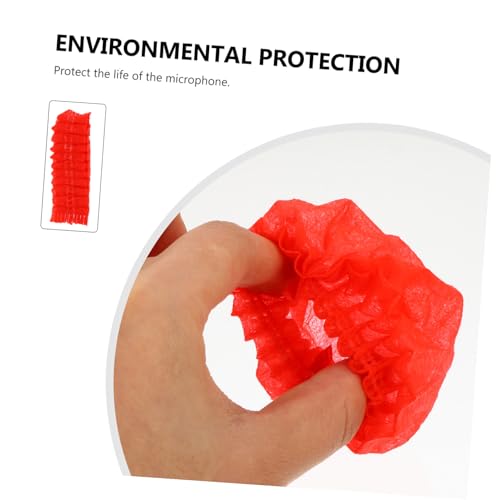 100 Pairs Nonwoven Microphone Protector Covers for Handheld Mics