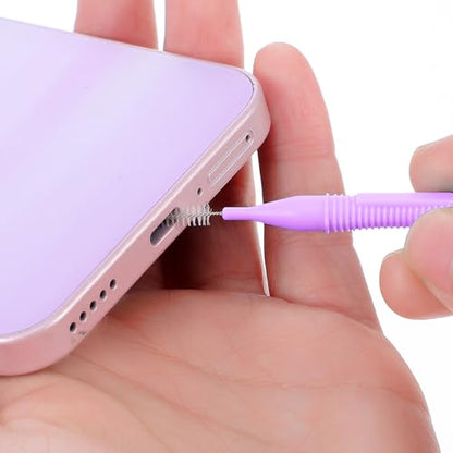 10 Pack Cell Phone Cleaning Kit, Nylon Brushes, Anti-Clogging Mini USB C Port Cleaning Tool Multifunctional Phone Speaker Cleaner for Speaker and Receiver Headphones Tablet Computer Camera - color: Purple