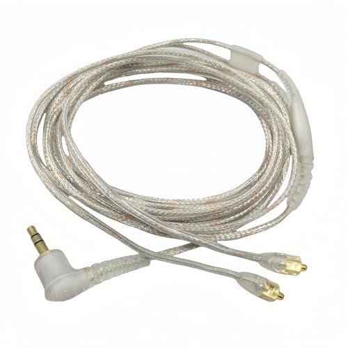 Replacement EAC64CL 64 -Inch Detachable Earphone Cable for Shure SE215, SE315, SE425 SE535 and SE846 Earphones (Clear) - color: Clear
