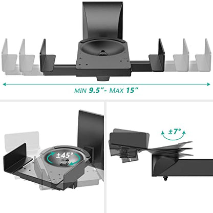 WALI Speaker Wall Mount, Surround Sound Speaker Stand with Adjustable Swivel Tilt Angle, Large Bookshelf Speaker Wall Mount for Living Room, Home Theater, Hold up to 66 Lbs, (SWM201XL), 2 Pack, Black - size: Larger