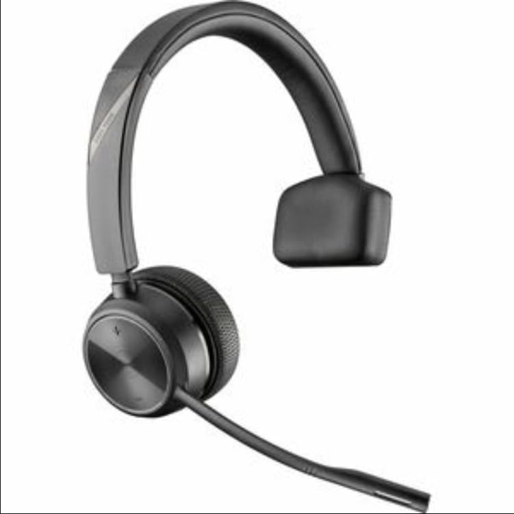 HP Poly Wireless DECT Headset System for Desk Phones - Mono | Over-the-Head, Monaural, Ear-Cup, Noise Cancelling Microphone, 393.7 ft