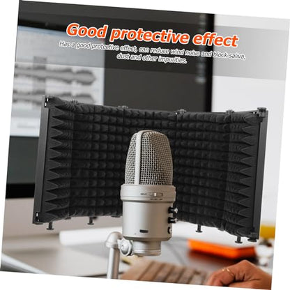Microphone Isolation Shield Folding Panel Design for Desktop Mics