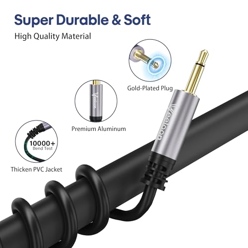 3.5mm 1/8" Male TS Mono Aux Cable 6 FT,12V Trigger, IR Infrared Sensor Receiver Extension Extender, Monaural Gold Plated Plug Jack Audio Wire Cord for DVD Players, Blu-ray Players, DAC - size: 6FT