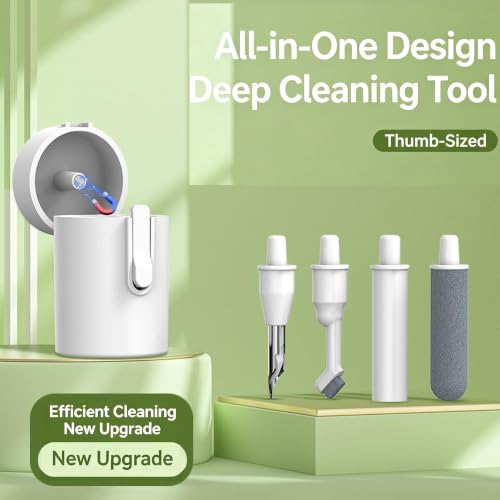 Earbud Cleaning Kit Phone Charging Port Phone Cleaning Kit Keyboard Cleaner 4 in 1 Black - color: black