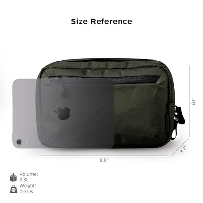 ALPAKA Elements Tech Case 테크 파우치 전자 정리함 여행용 케이스, Green-2.3L-X-Pac VX21 | 내후성 원단, YKK 아쿠아가드 지퍼, 탈착식 어깨끈, 전자 제품 및 액세서리, 일상 업무 여행에 이상적 - color: Green-2.3L-X-Pac VX21