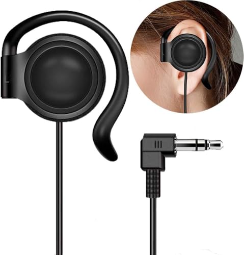 EXMAX 3.5mm Single Left Side Earphone Earbud Over Ear Headphone for EXD-101 ATG-100T EX-200N EX-100 Wireless Tour Guide Receiver Touring Groups Audience Radio Podcast Laptop MP3 (Left Side) - style: Left