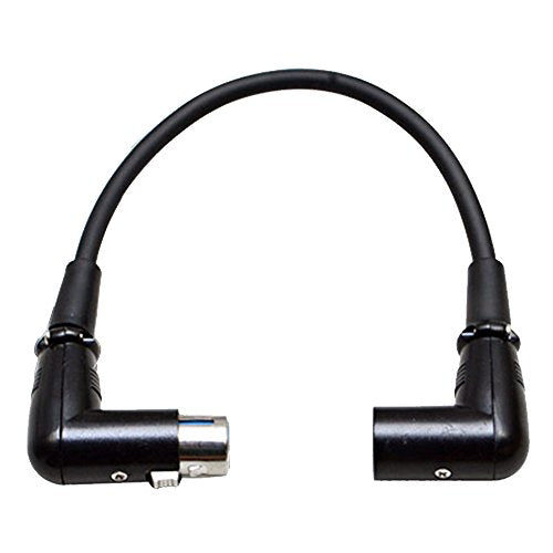 Seismic Audio SARAX1 New 1' Right Angle XLR to XLR Patch Cable - size: 1 Feet - Single