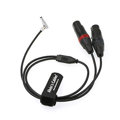 Alvin's Cables Two XLR 3 Pin Female to 5 Pin Male Right Angle Audio Input Cable for Arri Alexa Mini - color: Right Angle 5pin