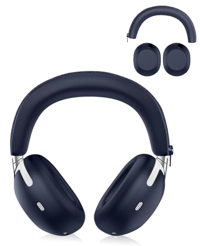 2-in-1 Silicone Protective Cover Set for Sony 1000X THE COLLEXION Headphones, Sweatproof Headband Cover + Integrated Ear Cups Protector (Ear Pads & Shell), Full Coverage(Blue) - color: Blue