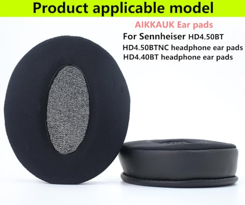 Replacement Ear Pads Compatible with Sennheiser HD4.50 Black/ice | for Sennheiser HD4.50BT/HD4.50BTNC/HD4.50SE/HD4.40/HD4.30G/HD4.20S/HD458BT/HD450/HD450BT/HD400S/HD350BT headphones - color: Black/ice
