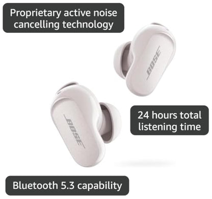 Bose QuietComfort Earbuds II, Wireless, Bluetooth, Proprietary Active Noise Cancelling Technology in-Ear Headphones with Personalized Noise Cancellation & Sound, Soapstone - color: Soapstone