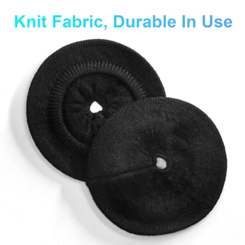 PChero Headphone Ear Pads Covers, 2 Pairs, Fit 2.36"-2.95" | Stretchable Knit Fabric, Sweat Cover, Washable Sanitary Earcup Protectors, For On-Ear Headset