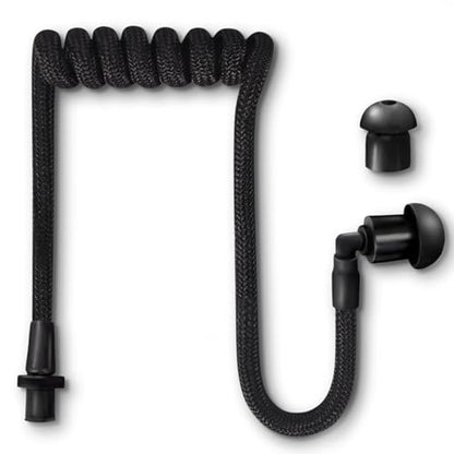 Tubeez Fabric-Coated Acoustic Tube Earpiece, Ninja Black | Black Ear Plugs, Walkie Talkie Use, Moisture-Blocking, Threaded Design, Fits Any Motorola Radio - color: Ninja Black