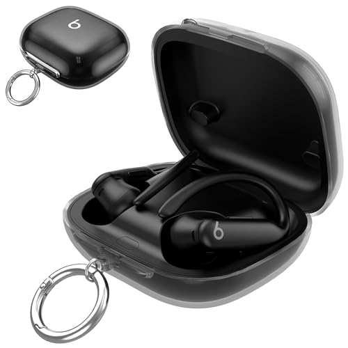 TPU Case for Beats Powerbeats Pro 2 2025 with Keychain,1 Pack - color: Transparent Black