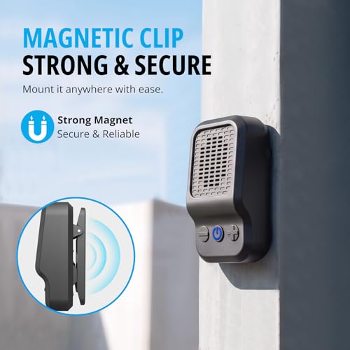 Wearable Bluetooth Speaker, Magnetic Clip-On Portable Speaker | Built-in Mic for Hands-Free Music/Calls, TWS, IP65 Waterproof Mini Speaker for Work, Golf, Hiking and Jobsite