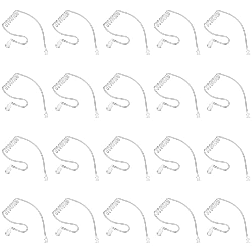 20-Pack Replacement Acoustic Coil Tube Walkie Talkie Earpieces for Baofeng Motorola Kenwood Retevis Midland Two Way Radios Headset Secret Spy Game Earpiece - color: Acoustic Coil Tube 20pack
