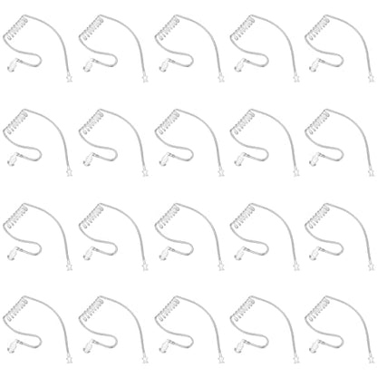 20-Pack Replacement Acoustic Coil Tube Walkie Talkie Earpieces for Baofeng Motorola Kenwood Retevis Midland Two Way Radios Headset Secret Spy Game Earpiece - color: Acoustic Coil Tube 20pack
