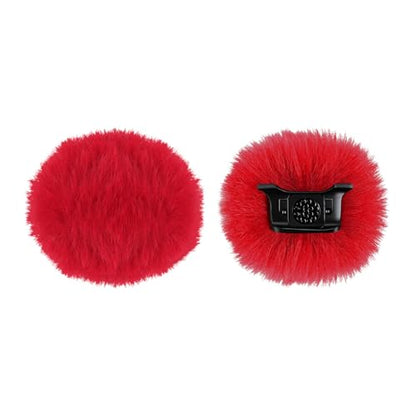Microphone Windscreen for DJI MIC MINI (2024) Wireless Microphone Furry Wind Muff Accessories (2 Packs-Red) - color: red-2pcs