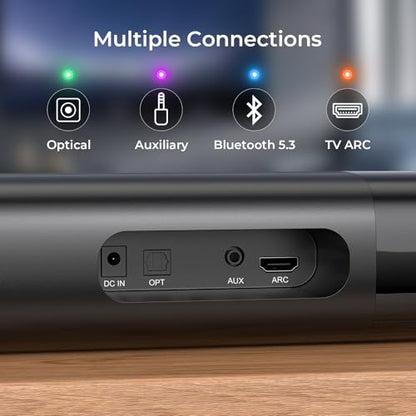 Sound Bar for Smart TV, Soundbar with Bluetooth/ARC/Opt/AUX Connect, Auto Volume Boost, 3 Equalizer Modes, 2 in 1 Detachable Soundbar for TV/PC/Gaming/Projectors - size: 31" Soundbar Only