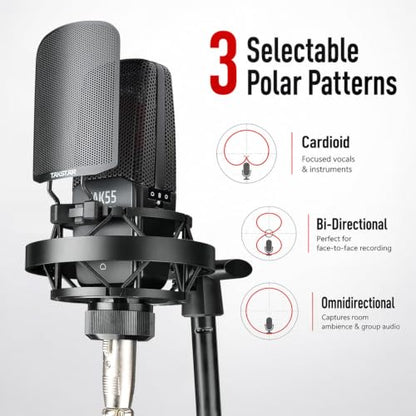 TAKSTAR TAK55 XLR Condenser Microphone with 34mm Large Diaphragm