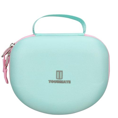 Tourmate Hard Travel Case for Riwbox CT-7 CT-7S / iClever HS01 / FosPower Cat Ear LED Light Kids Wireless Headphones, Protective Carrying Storage Bag (Pink&Green Box for Sale) - color: Pink&Green