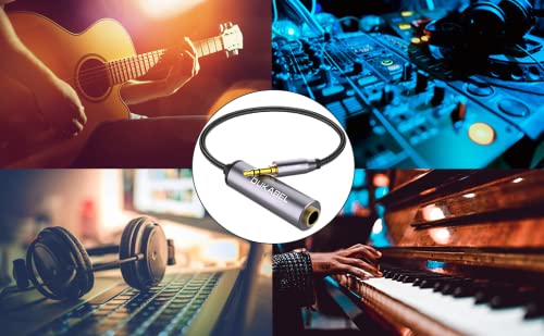 DUKABEL 1/4 to 3.5mm Adapter, 6.35mm to aux Mini Stereo Cable - 30CM | 1/4 Inch Female to 1/8inch Male Headphone Adapter, for Headphone, Amplifiers, Guitar, Amp etc - size: 30CM, style: 3.5mm Male to 6.35mm Female