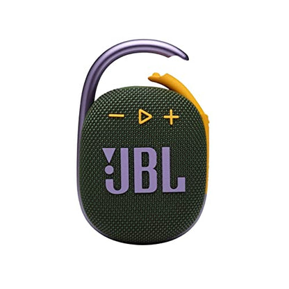 JBL Clip 4: Portable Speaker with Bluetooth, Built-in Battery, Waterproof and Dustproof Feature - Green (Renewed) - color: Green