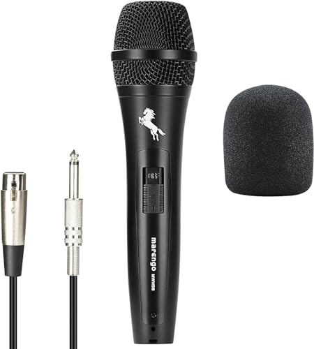 Marengo Dynamic Vocal Microphone for Karaoke Speaker,Wired Handheld Mic with On and Off Switch and 13ft Detachable Cable - color: MWH58