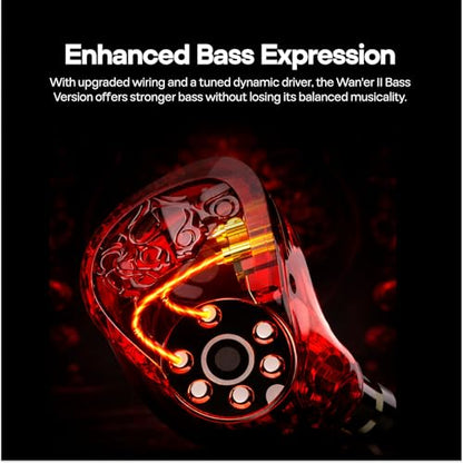 Linsoul TANGZU Wan'er S.G II in Ear Monitor,HiFi Wired Earbuds,10mm Dynamic Driver PET Diaphragm Gaming IEM + Kiwi Ears Allegro Mini Portable IEM DAC, in Ear Monitor Amplifier